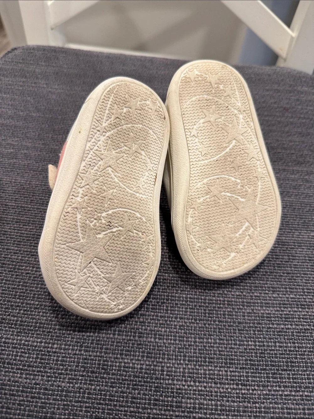 Carter's White Sneakers with Pink Heart Accent